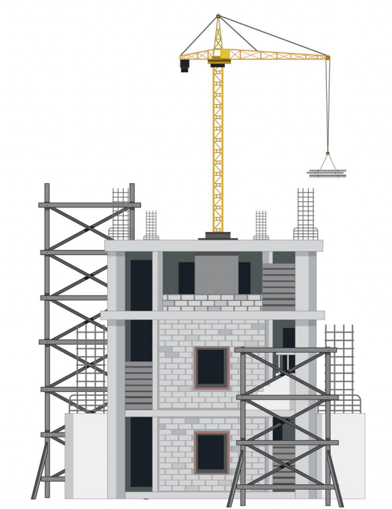 Building construction illustration
